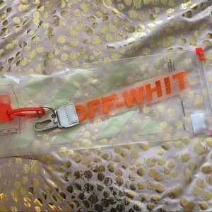 Off-White Orange Industrial Rubber Keychain
